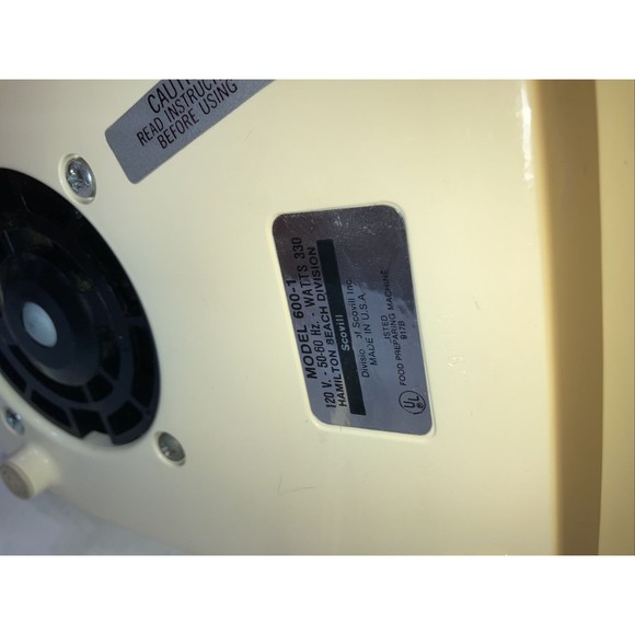 VTG Hamilton Beach 7 Speed Blender Scovill Model 600 - 1 Used READ Vintage - Picture 10 of 10